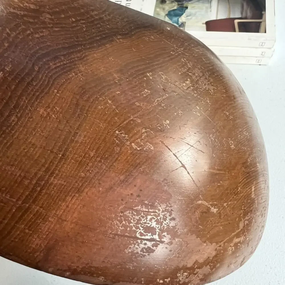Vintage Mort N. Marton Birch Wood 13” Bowl Dough Salad Made In Canada